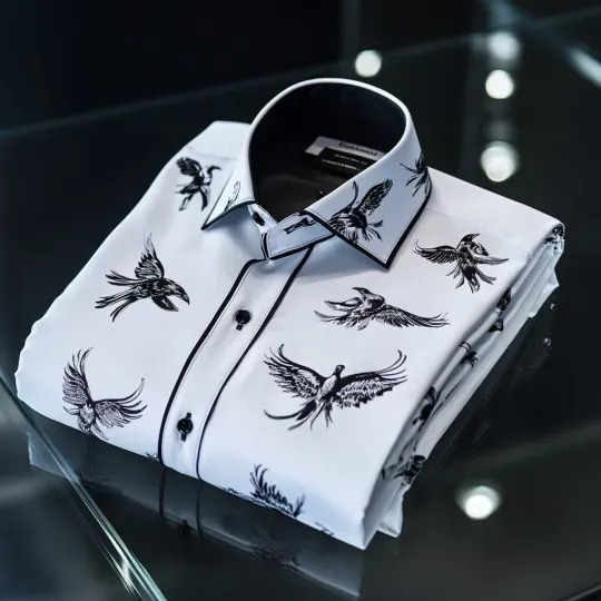 Camisa clásico Style wrinkle-resistant formal casual de manga larga