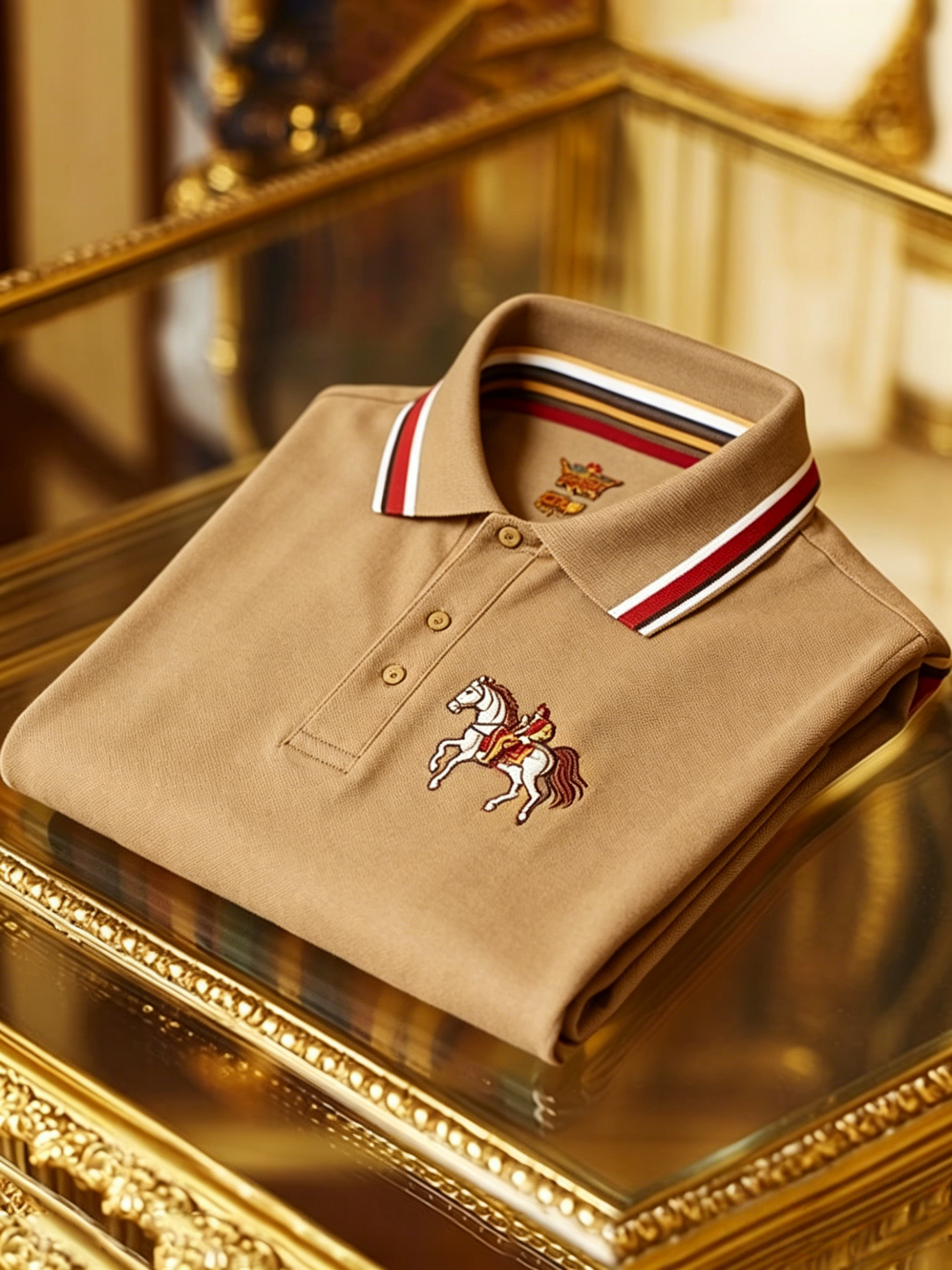 Camisa polo ejecutivo con botones de manga corta para hombre