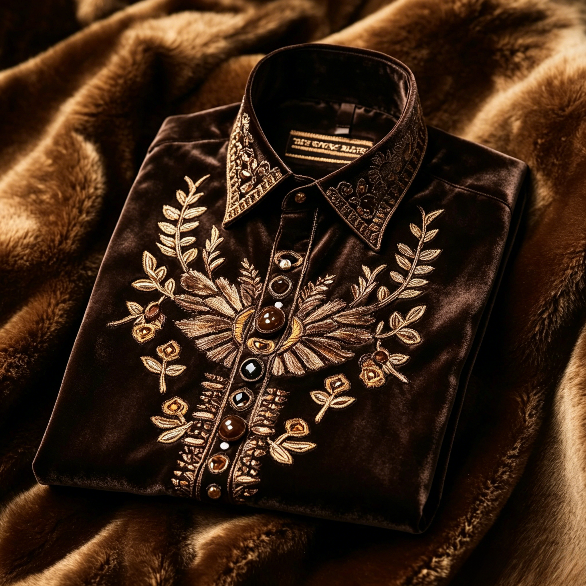 Camisa Velvet Logo casual de manga larga para hombre