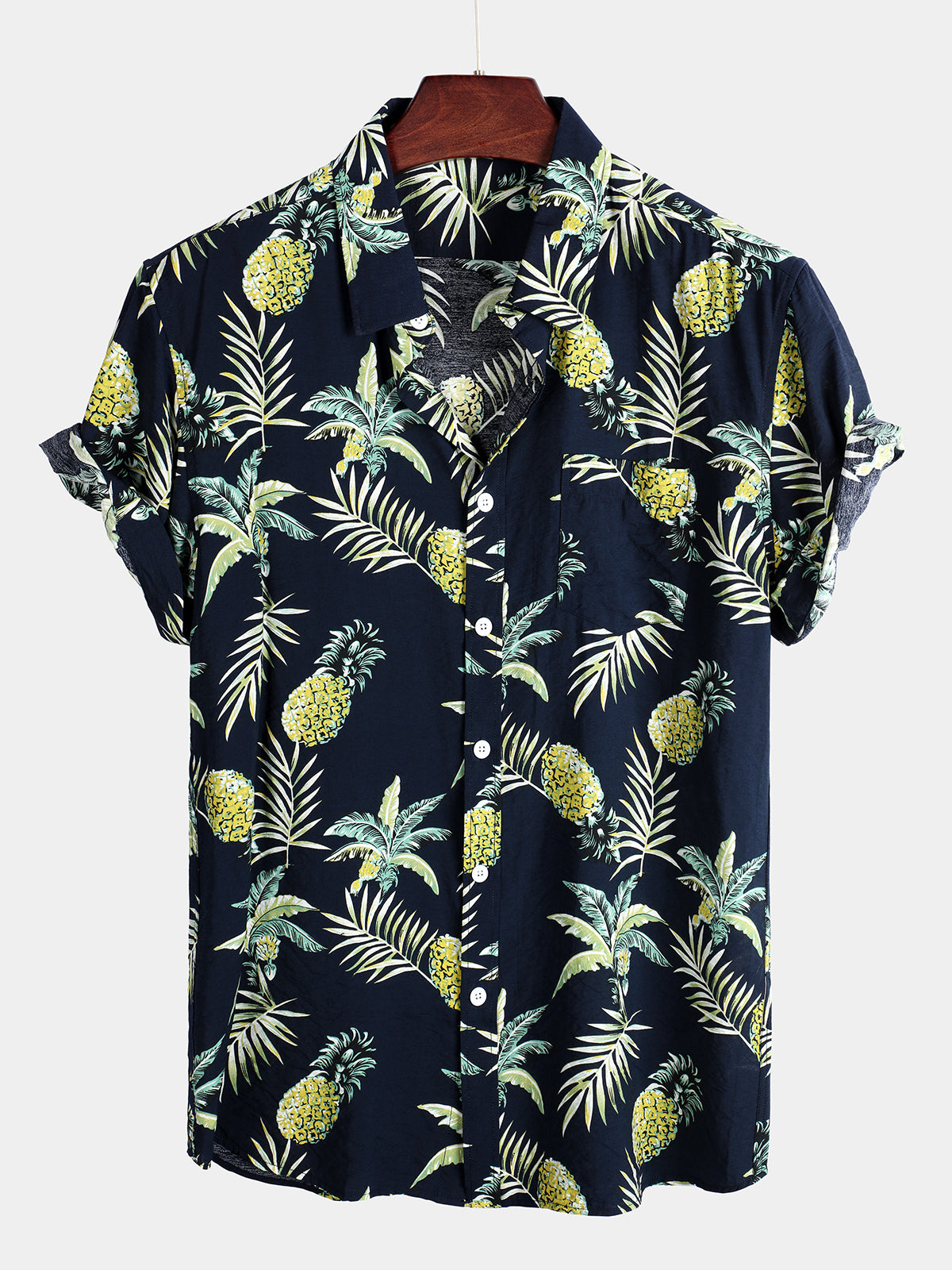 Holiday Pineapple de manga corta Pockecamiseta para hombre