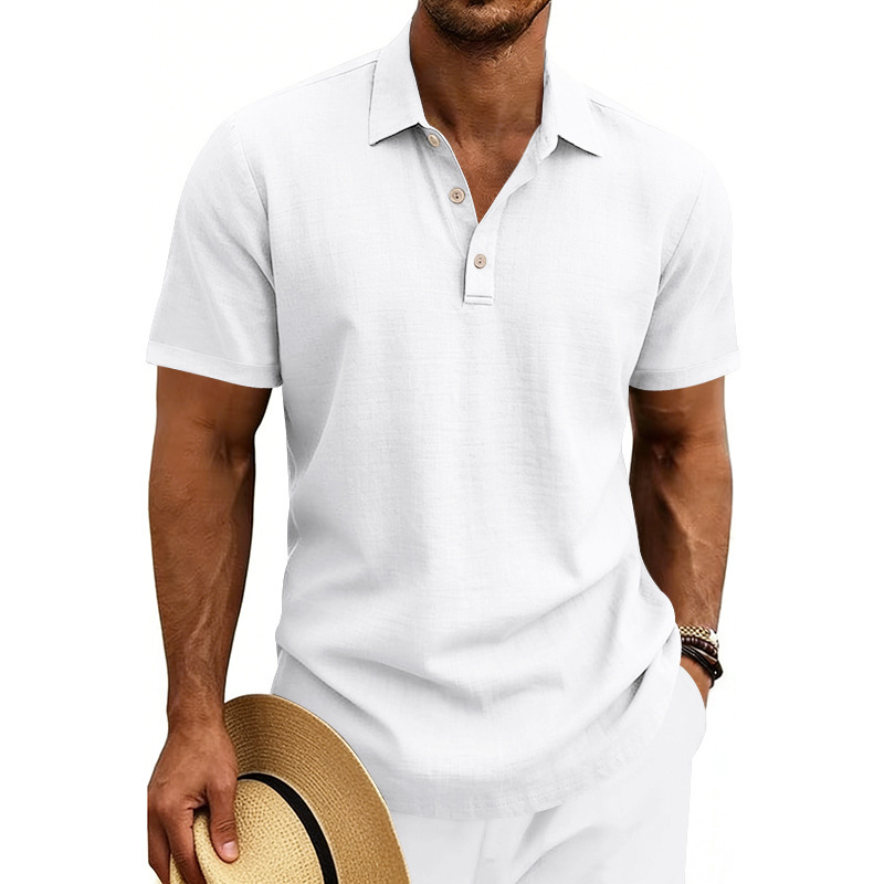 para hombre tejido de manga corta camisa polo