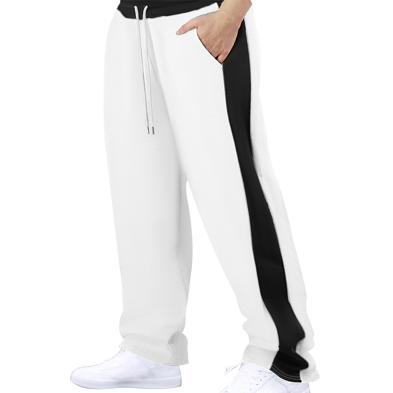 para hombre Relaxed Colorblock Drawstring Straight-Leg pantalón