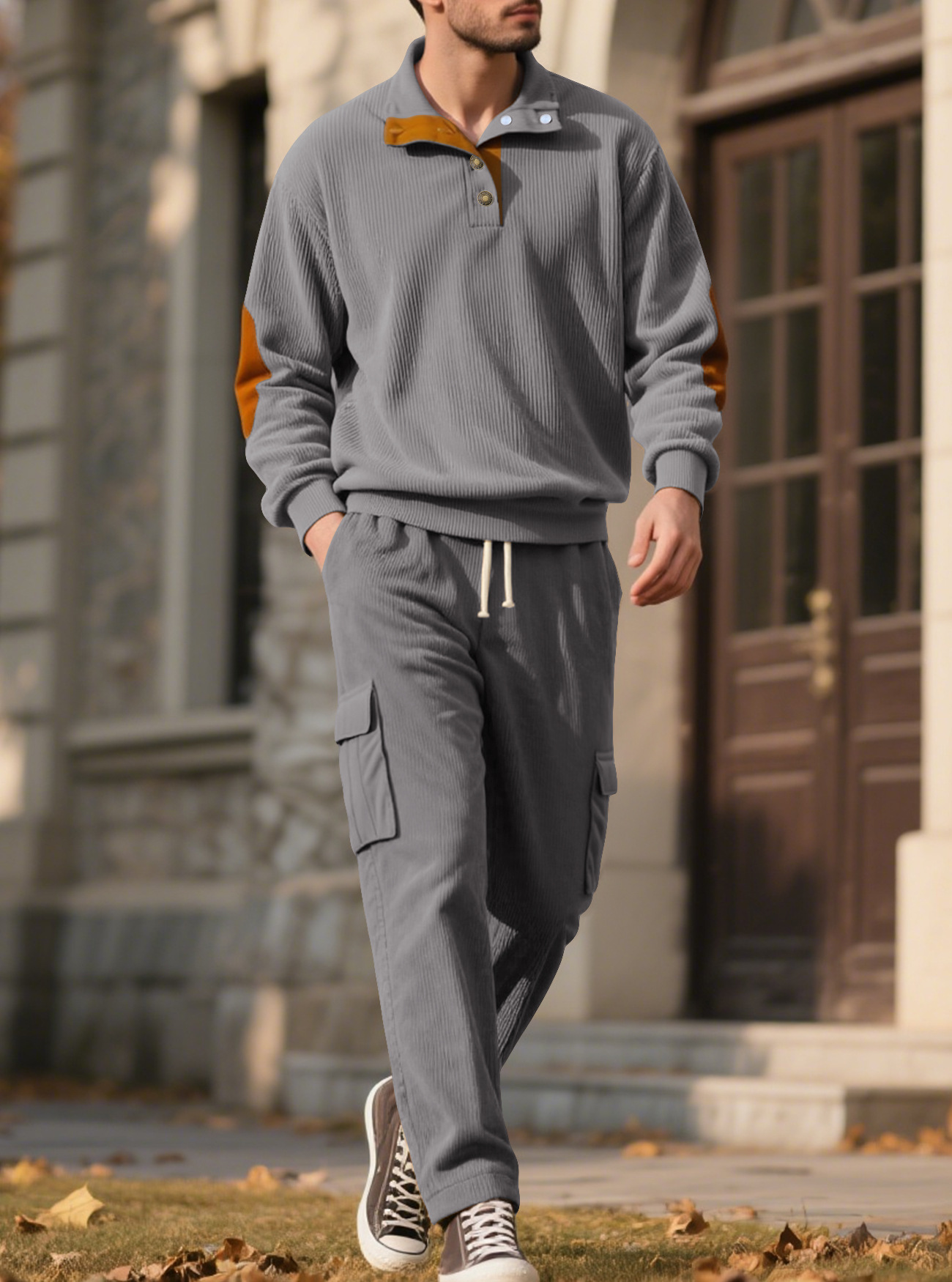 Pullover and cargo pantalón set