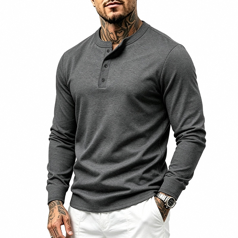 para hombre Crew Neck de manga larga camisa | Base Layer Tee