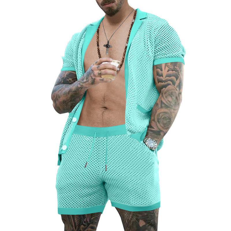 Camisa de manga corta and shorts Set para hombre