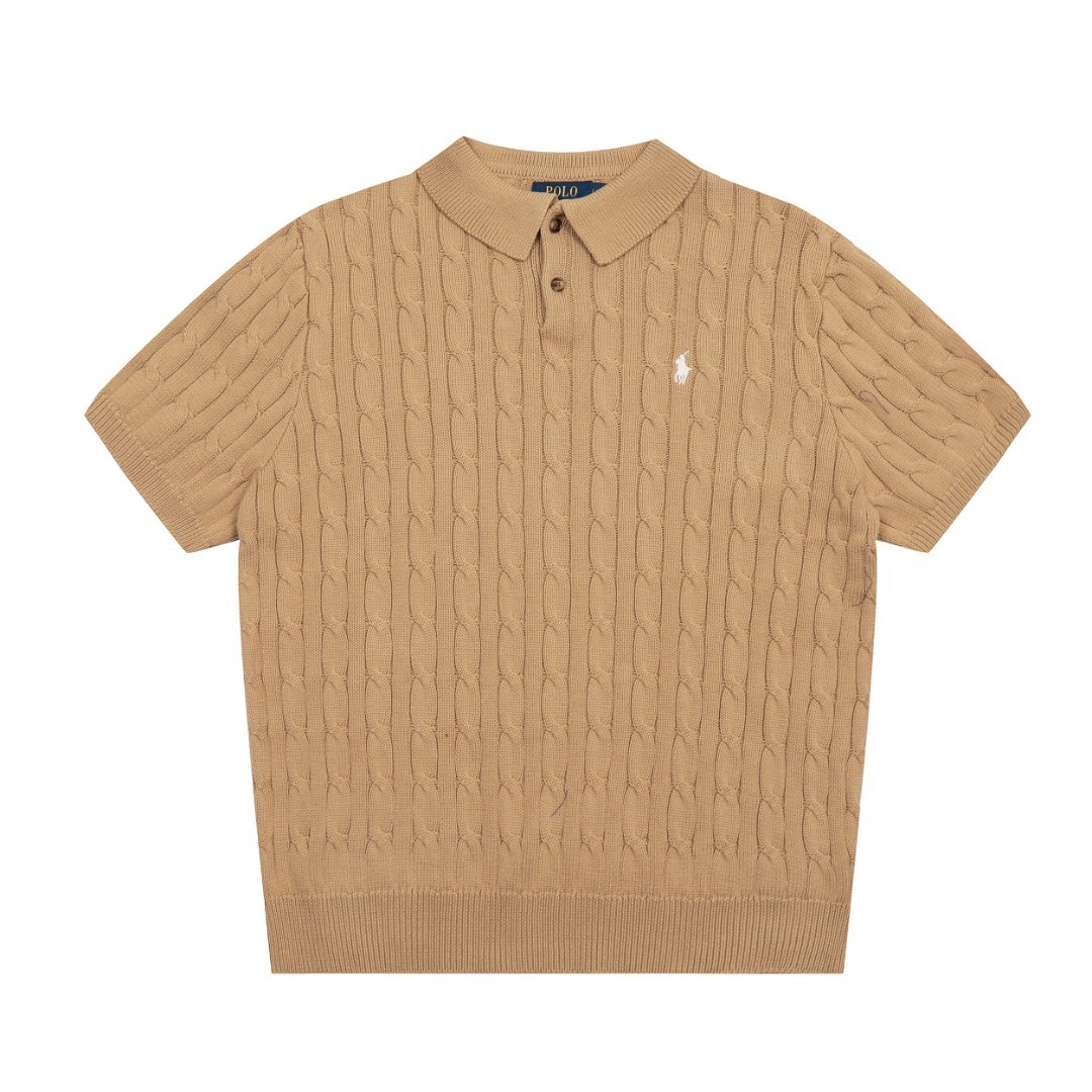 Camisa polo Check ejecutivo casual de manga corta acanalado tejidoting para hombre