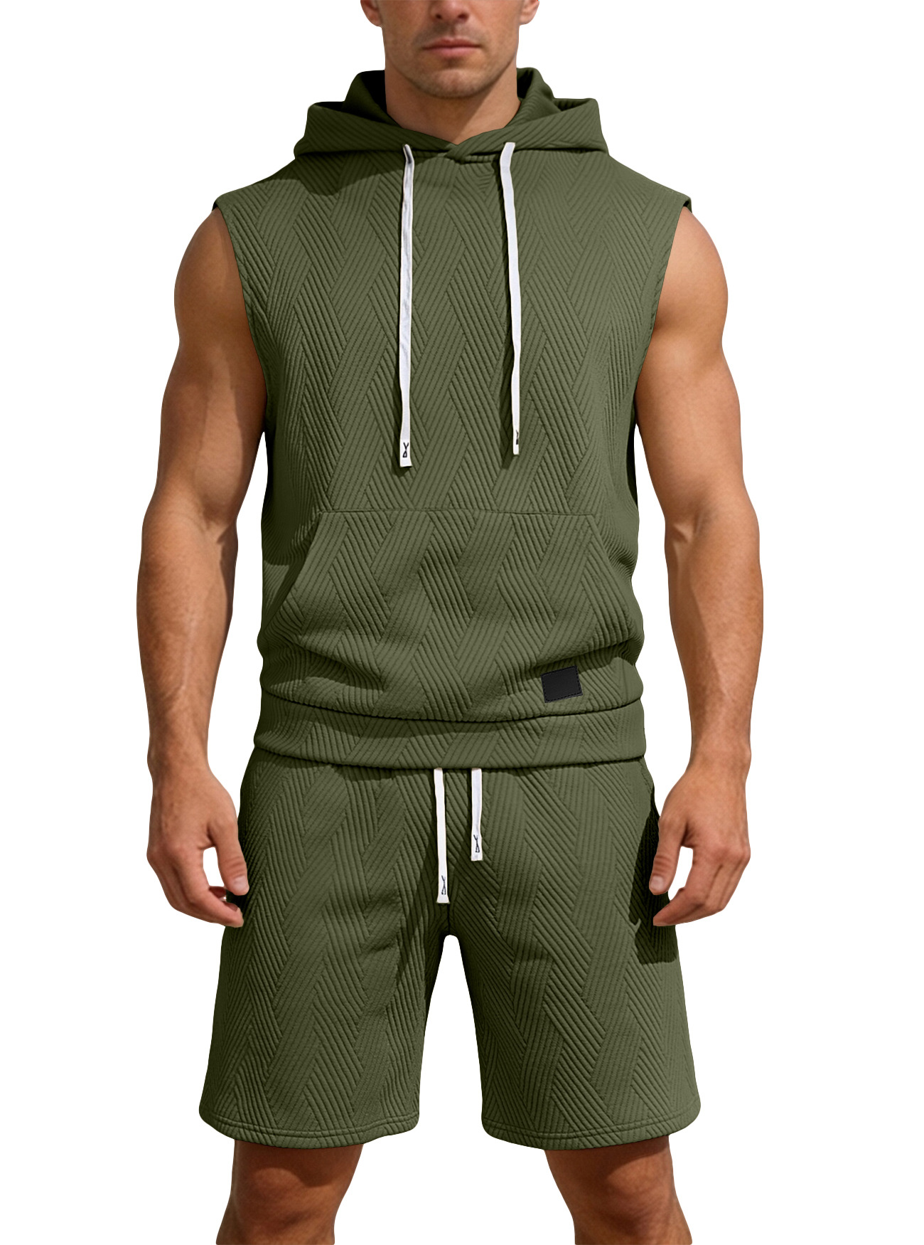 Sleeveless top and shorts conjunto de dos piezas