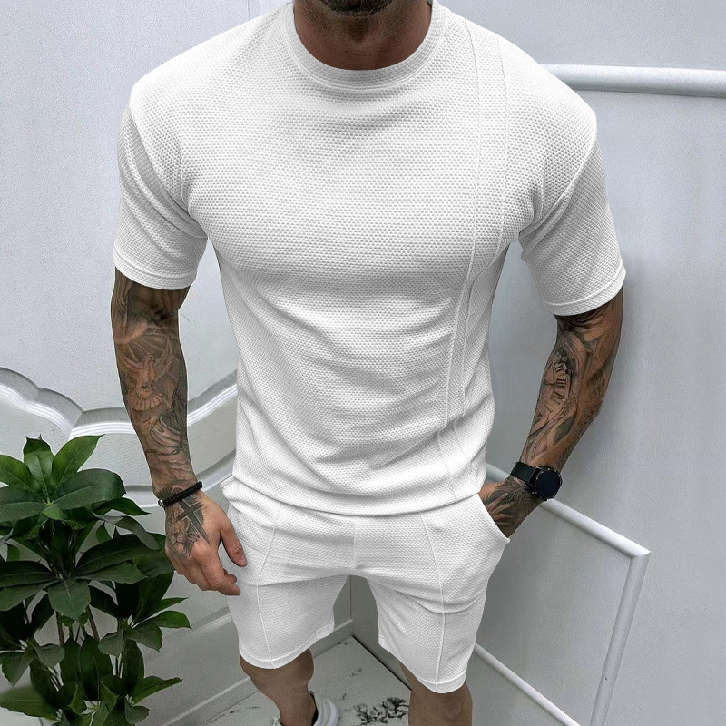 para hombre de manga corta camisa & shorts Set