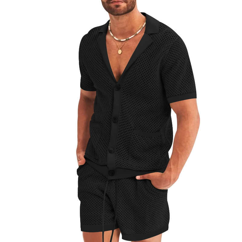 Camisa de manga corta and shorts Set para hombre