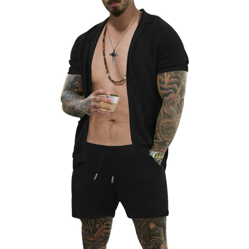 Camisa de manga corta and shorts Set para hombre