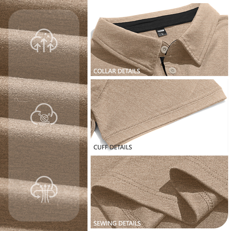 para hombre tejido de manga corta camisa polo