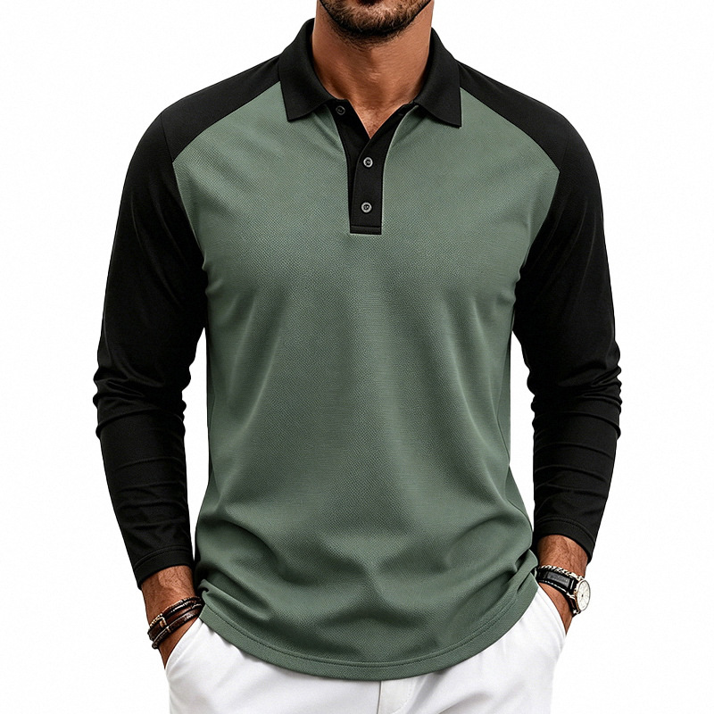 para hombre tejido de manga corta camisa polo
