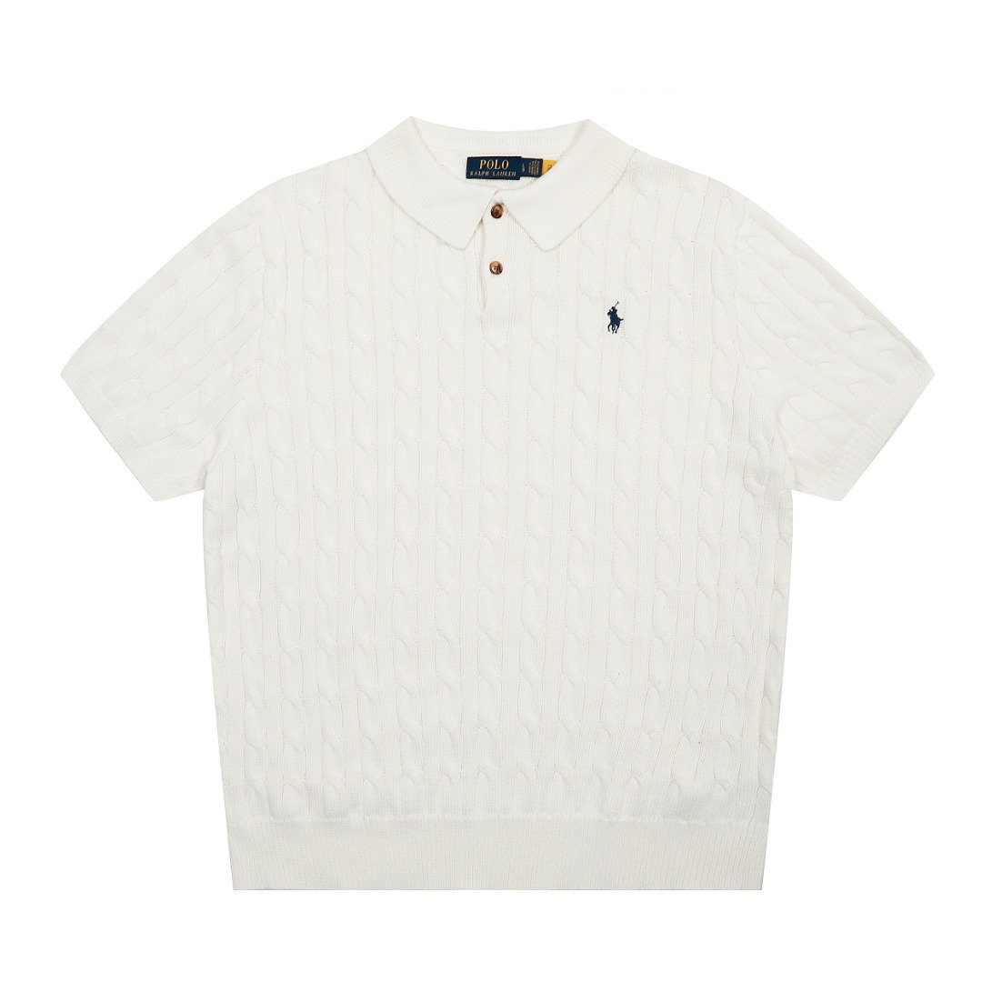 Camisa polo Check ejecutivo casual de manga corta acanalado tejidoting para hombre