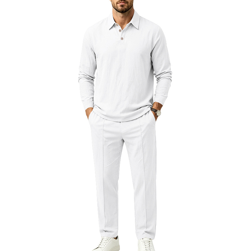 para hombre de lino camisa & pantalón Set