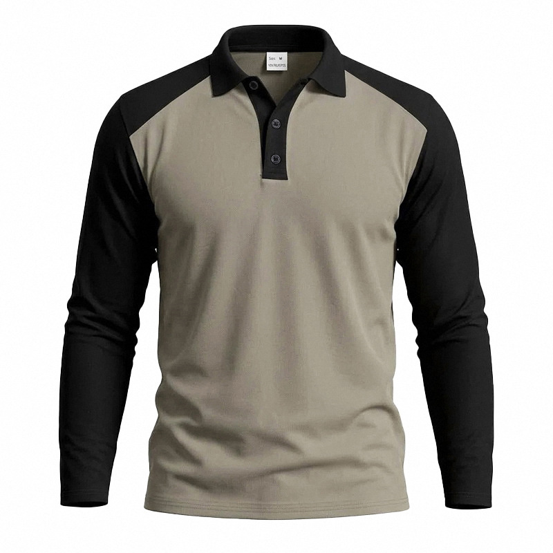para hombre tejido de manga corta camisa polo