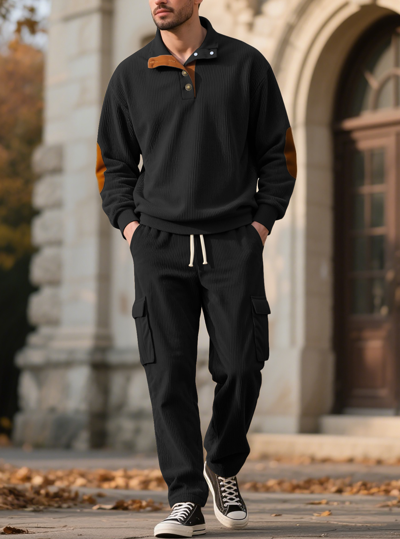 Pullover and cargo pantalón set