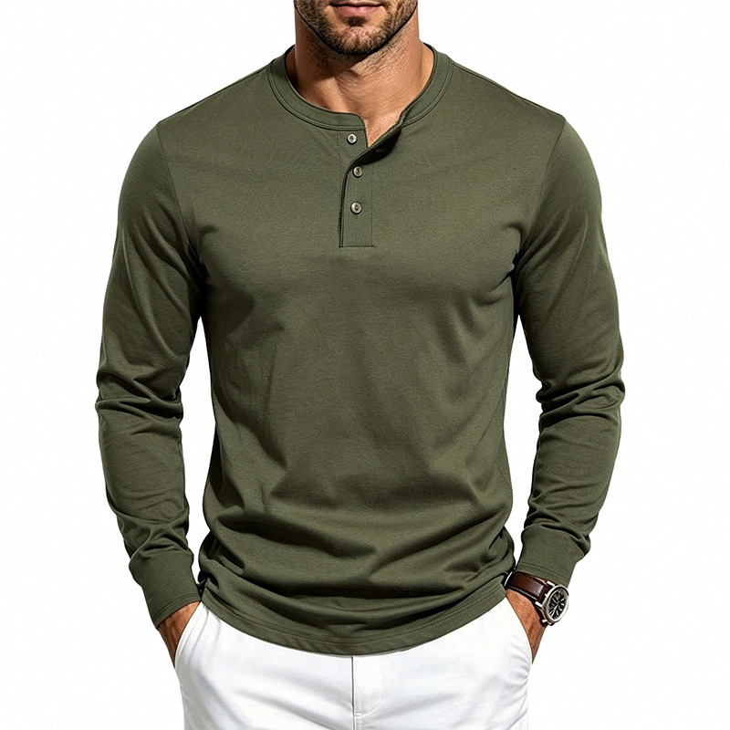 para hombre Crew Neck de manga larga camisa | Base Layer Tee
