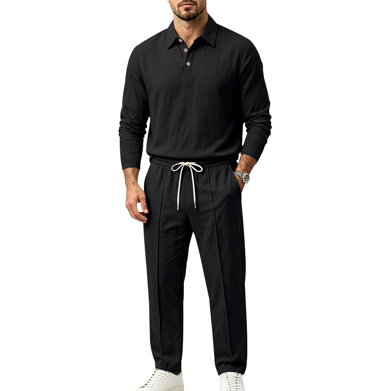 para hombre de lino camisa & pantalón Set