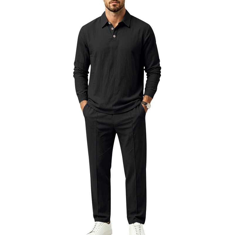para hombre de lino camisa & pantalón Set