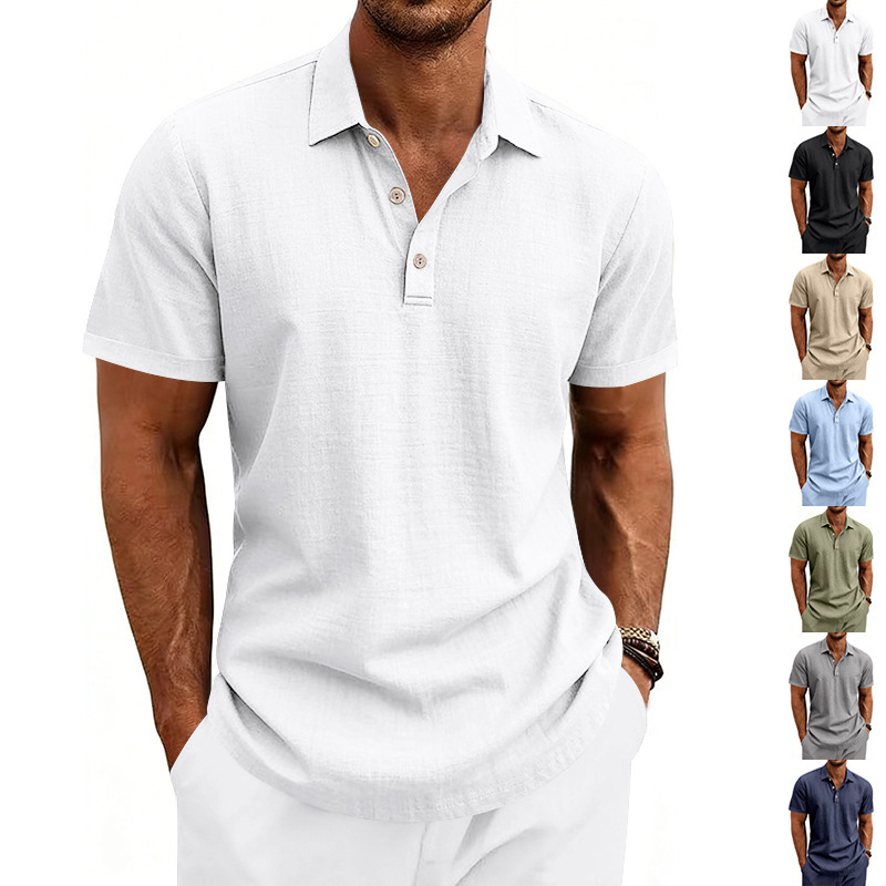 para hombre tejido de manga corta camisa polo