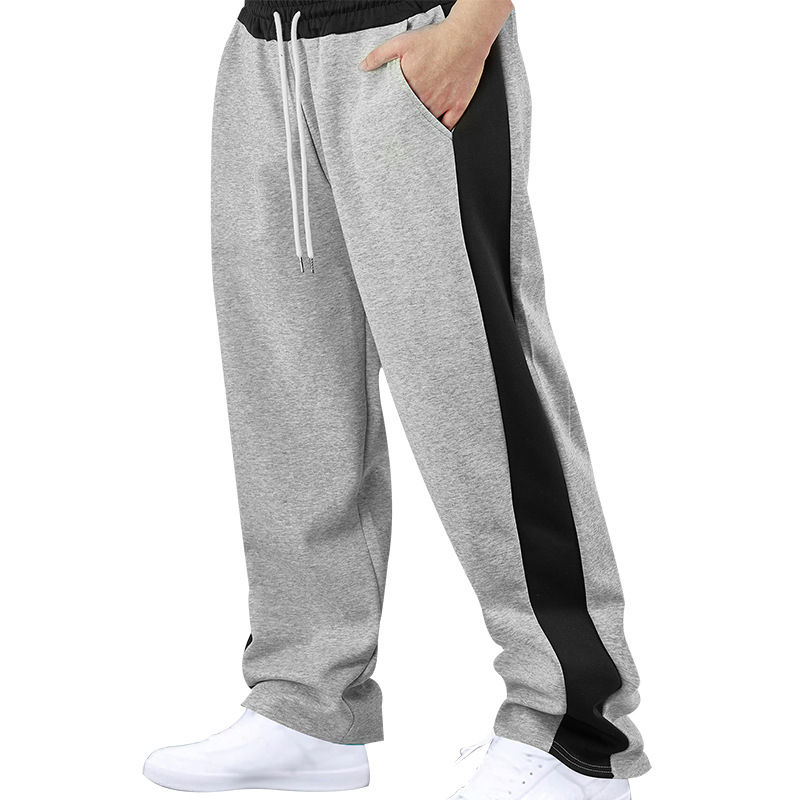 para hombre Relaxed Colorblock Drawstring Straight-Leg pantalón