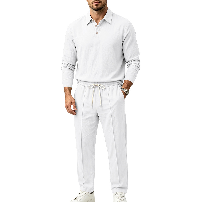 para hombre de lino camisa & pantalón Set