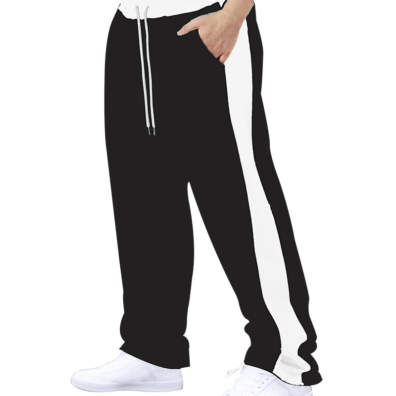 para hombre Relaxed Colorblock Drawstring Straight-Leg pantalón