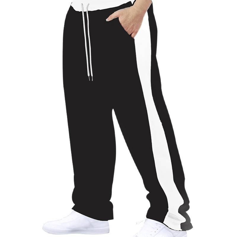 para hombre Relaxed Colorblock Drawstring Straight-Leg pantalón