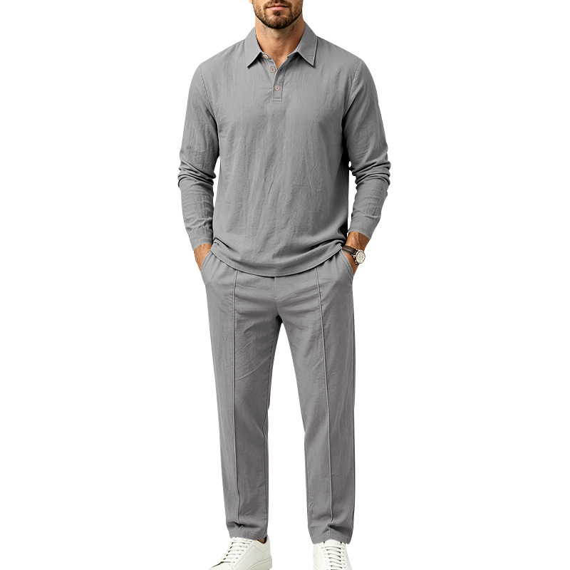 para hombre de lino camisa & pantalón Set