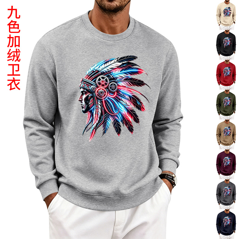 para hombre Fleece-Lined Crewneck Sweacamiseta
