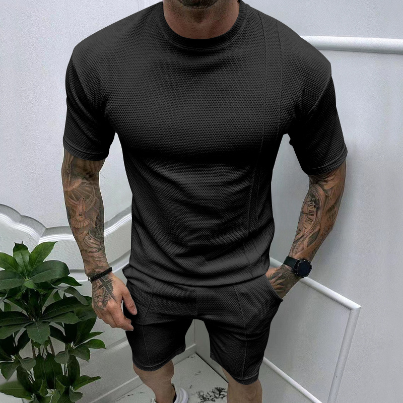 para hombre de manga corta camisa & shorts Set