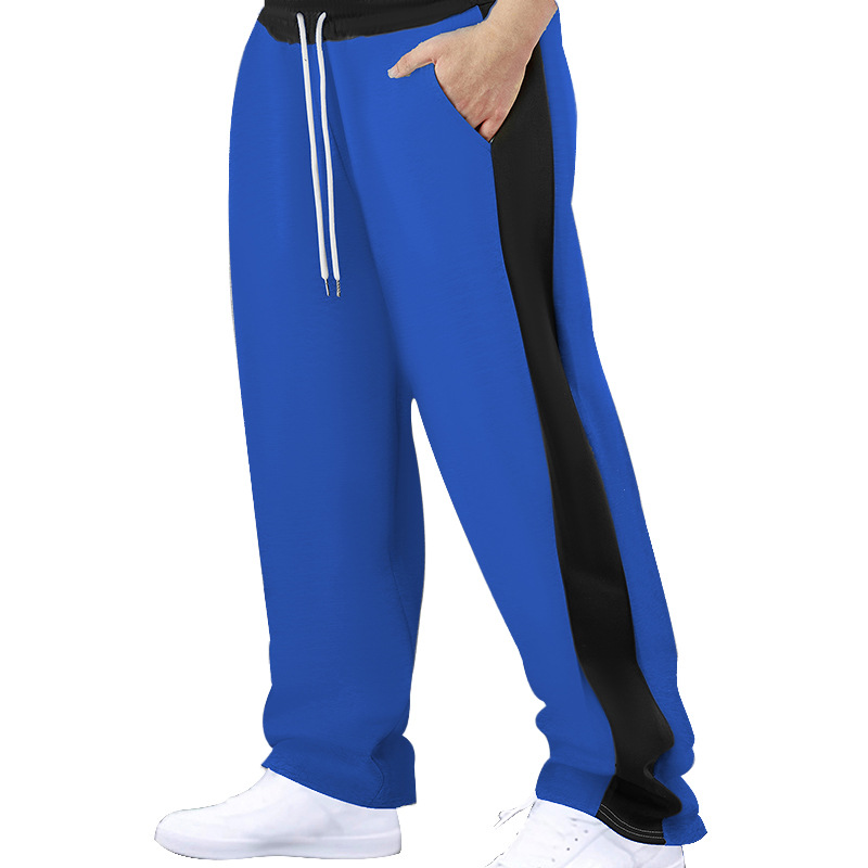 para hombre Relaxed Colorblock Drawstring Straight-Leg pantalón
