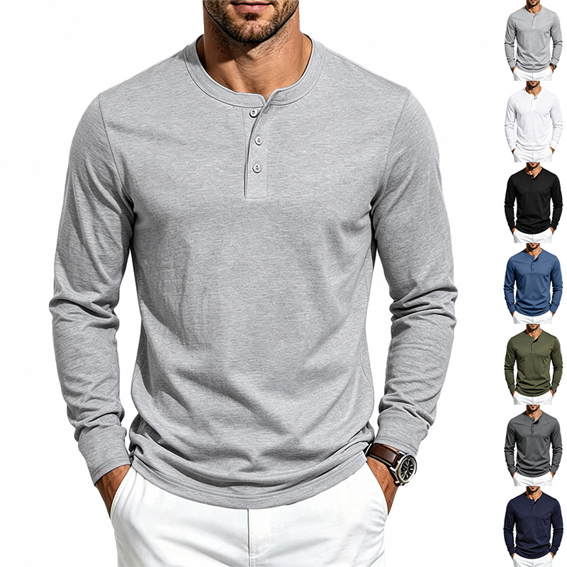 para hombre Crew Neck de manga larga camisa | Base Layer Tee