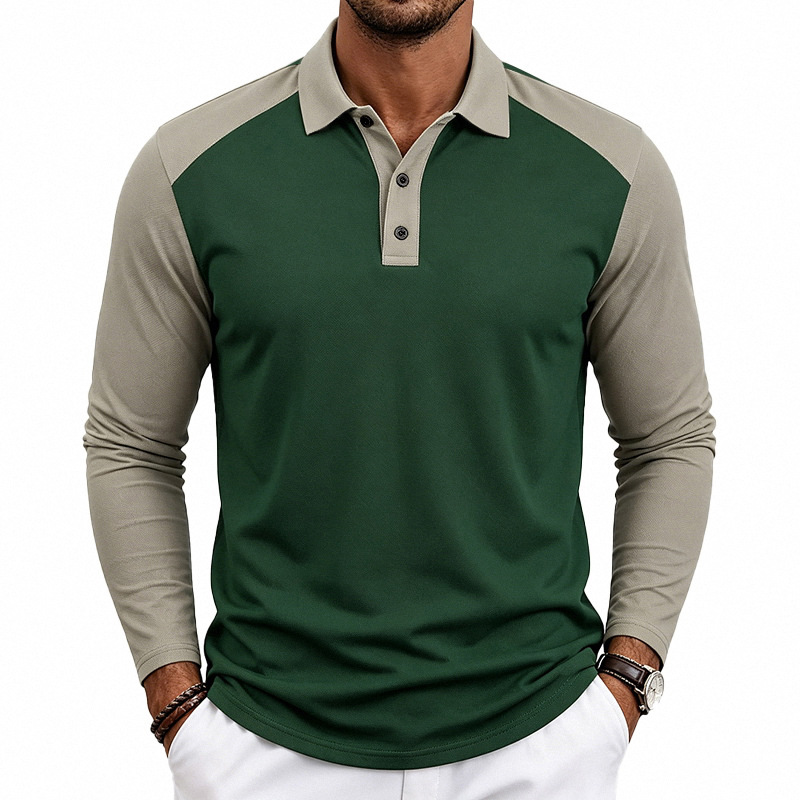 para hombre tejido de manga corta camisa polo