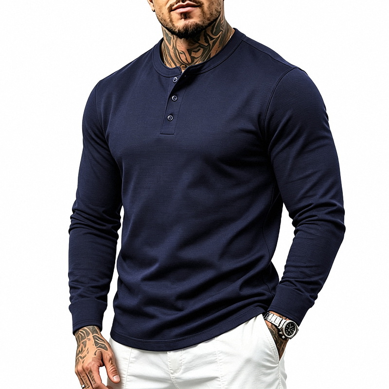 para hombre Crew Neck de manga larga camisa | Base Layer Tee