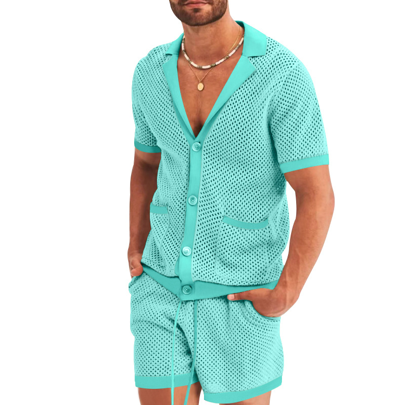 Camisa de manga corta and shorts Set para hombre