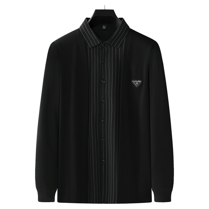 Camisa German velvecamiseta woven fabric fake two-piece suit