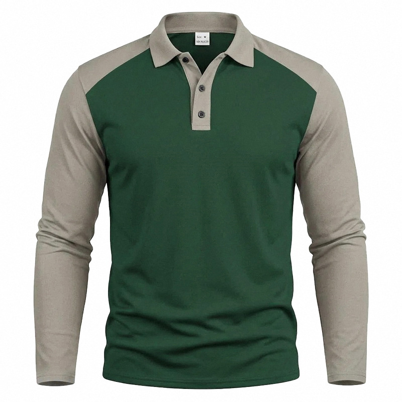 para hombre tejido de manga corta camisa polo
