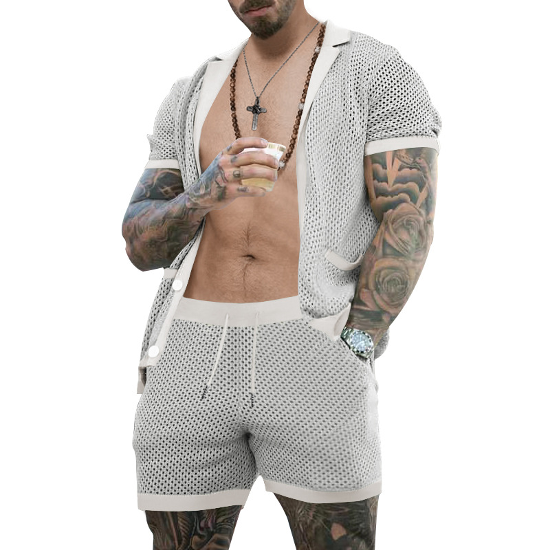 Camisa de manga corta and shorts Set para hombre