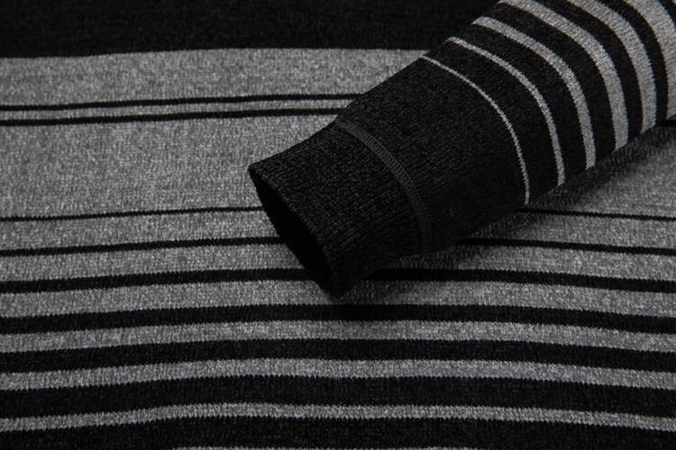 Thickened Plush Warm tejidoted Sweater Colorblock Round Neck Sweater para hombre