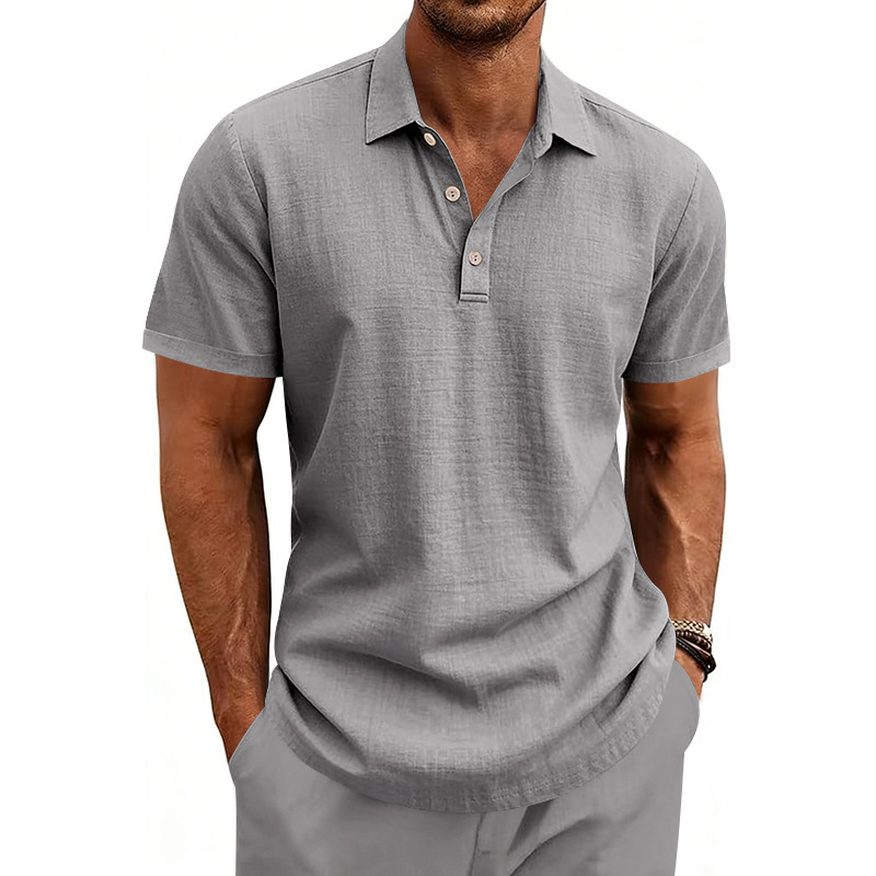 para hombre tejido de manga corta camisa polo