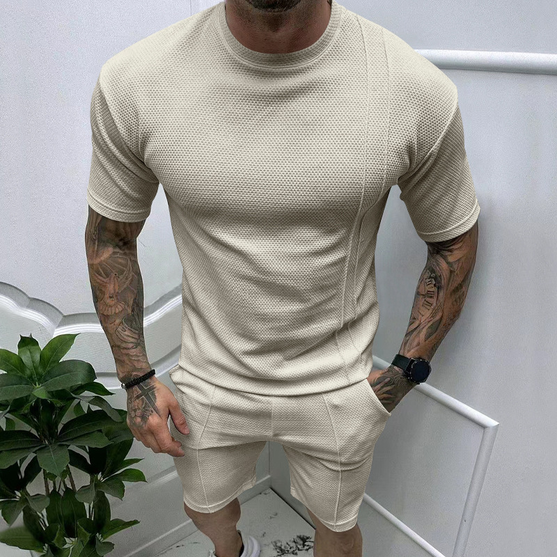 para hombre de manga corta camisa & shorts Set