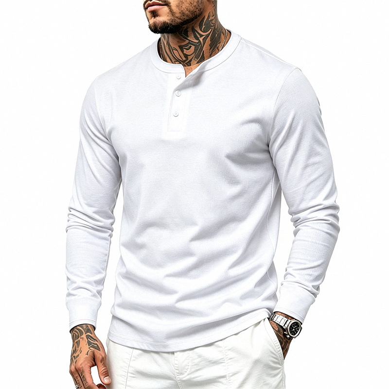 para hombre Crew Neck de manga larga camisa | Base Layer Tee