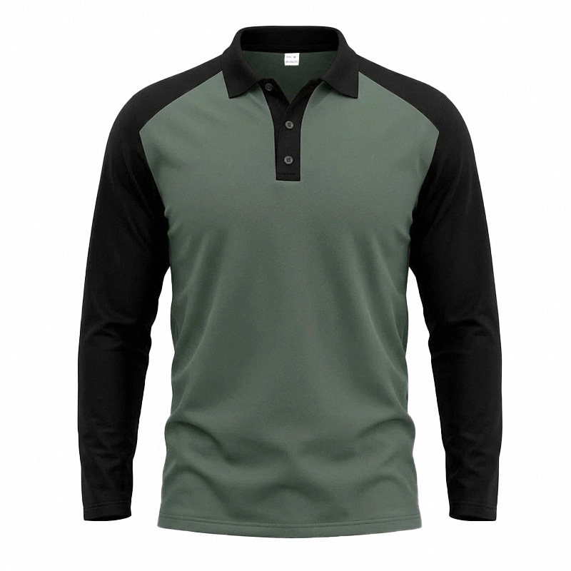 para hombre tejido de manga corta camisa polo
