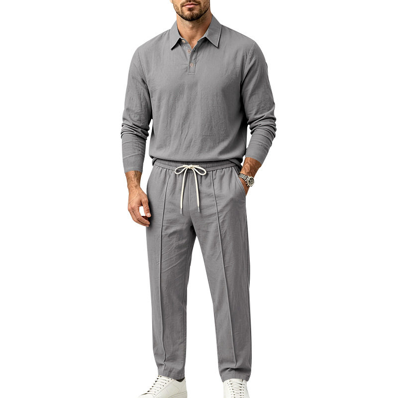 para hombre de lino camisa & pantalón Set