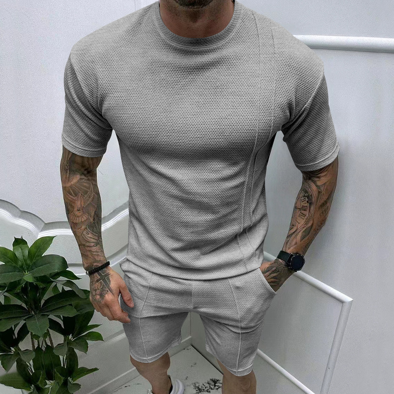 para hombre de manga corta camisa & shorts Set