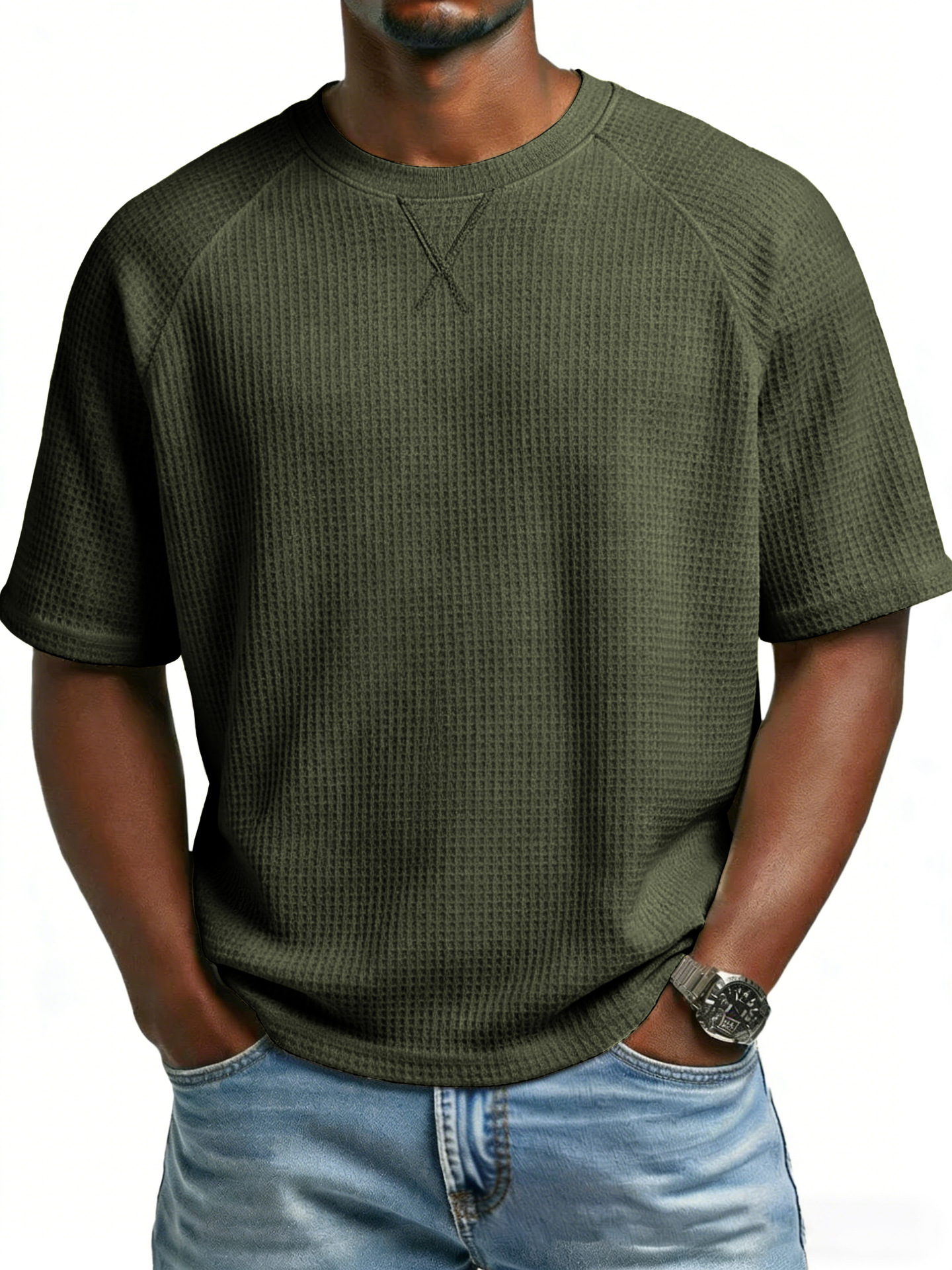 para hombre casual de manga corta camiseta