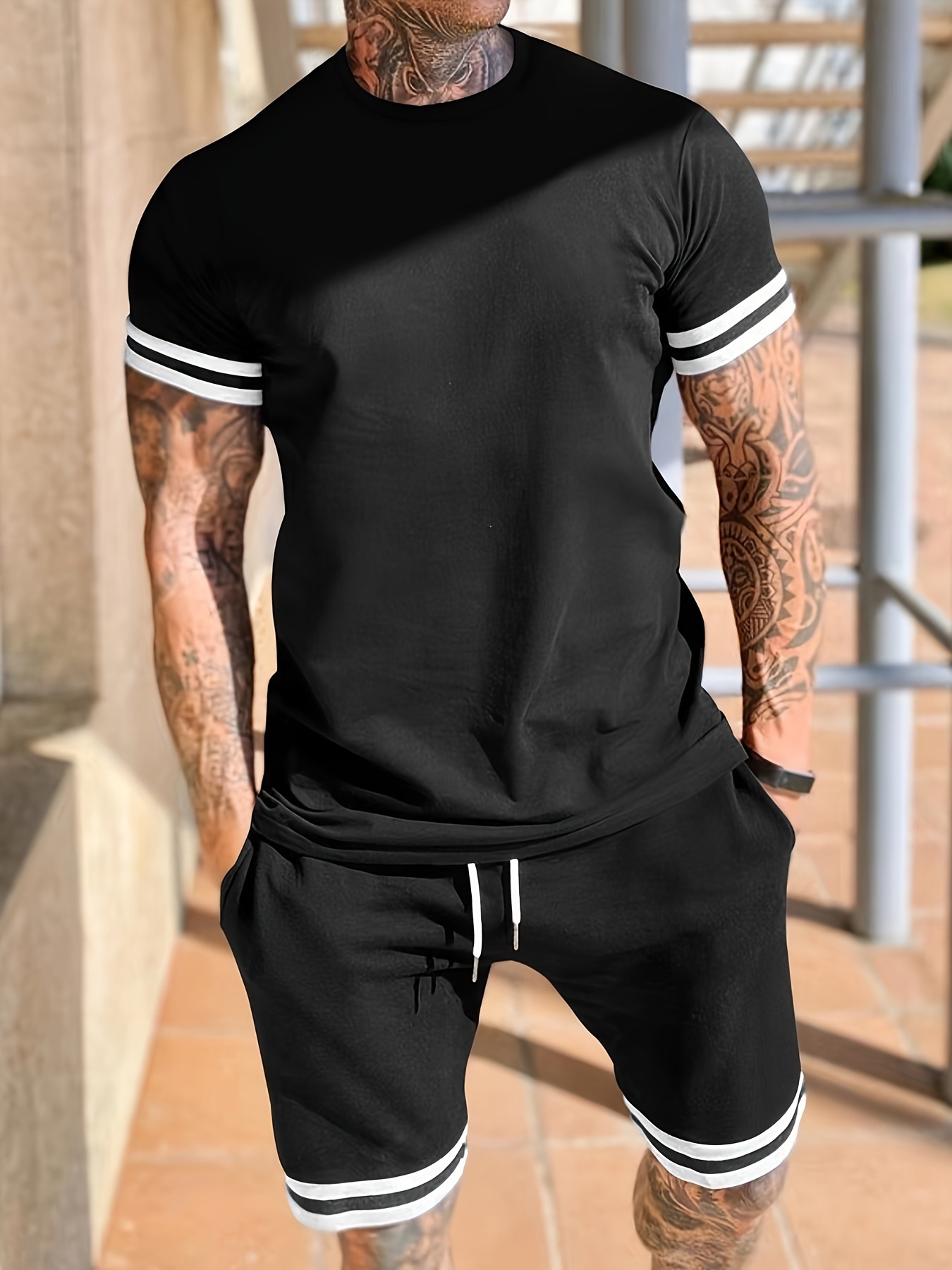 para hombre camisa & shorts Set