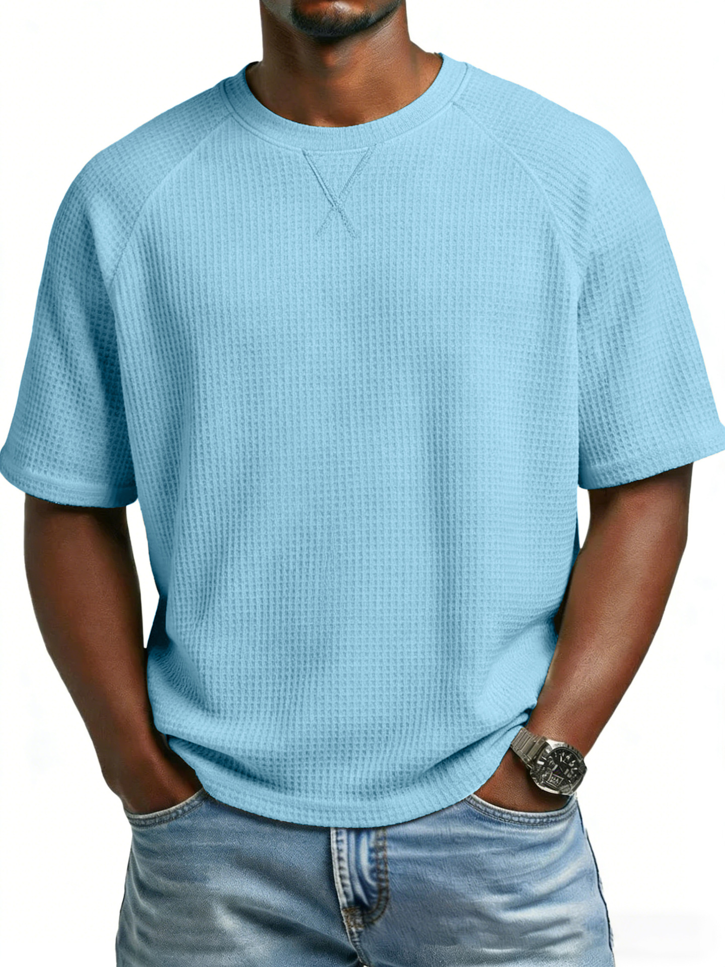 para hombre casual de manga corta camiseta