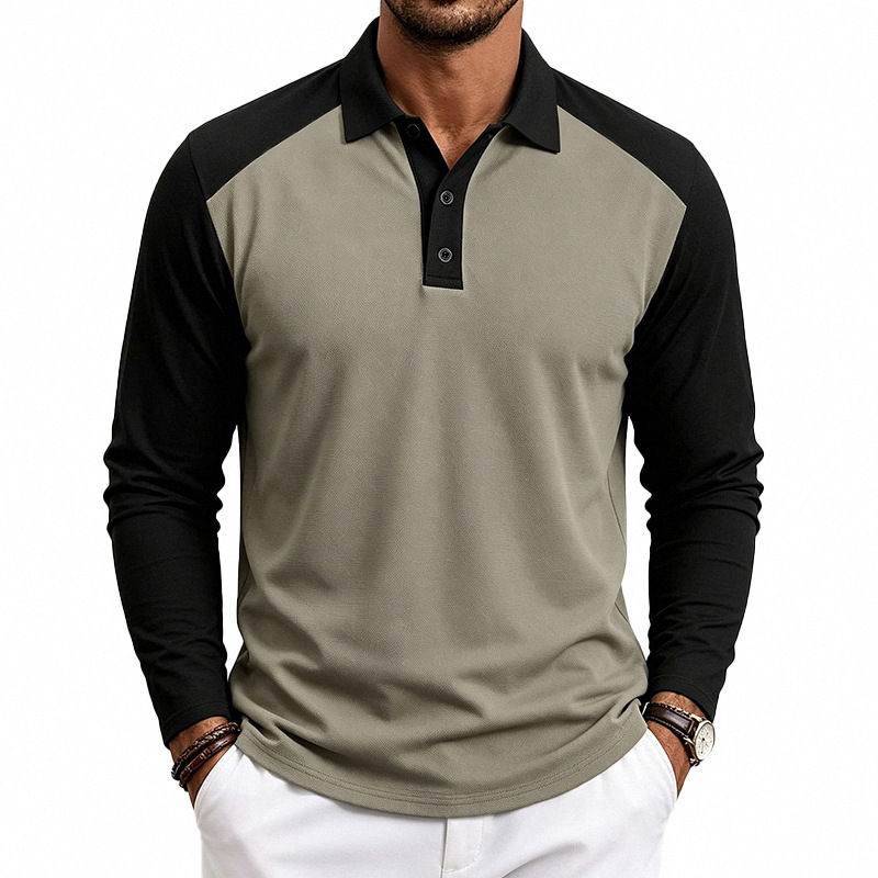 para hombre tejido de manga corta camisa polo